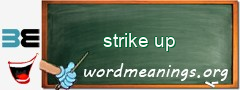 WordMeaning blackboard for strike up